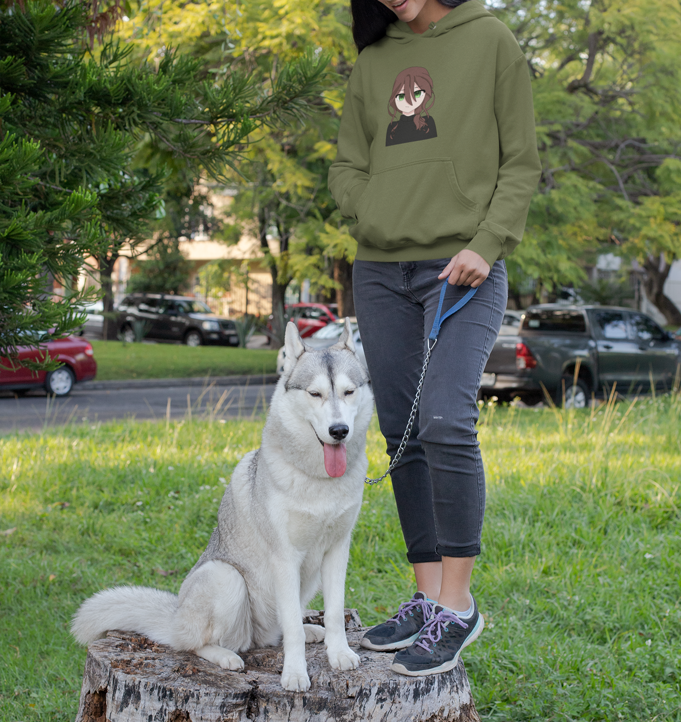 Avery green - Charming Anime-Inspired Hoodie for Cozy Vibes, Perfect for Gift-Giving, Casual Outings, and Anime Fans, Unisex Sweatshirt