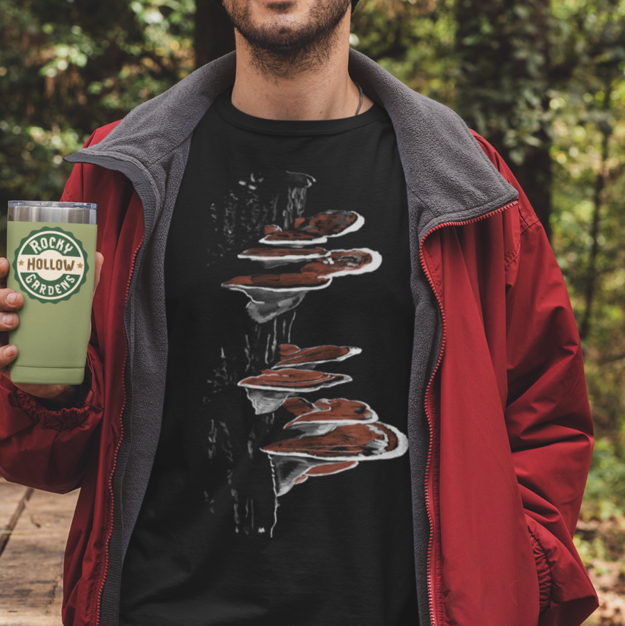 "Reishi Mushrooms" Jamie's Hand-Drawn Mushroom Collection Chic Unisex Softstyle T-Shirt, Trendy Graphic Tee, Casual Wear, Perfect Gift for Any Occasion, Suitable for All Ages