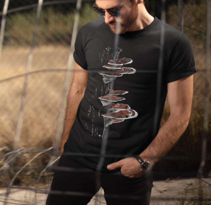 "Reishi Mushrooms" Jamie's Hand-Drawn Mushroom Collection Chic Unisex Softstyle T-Shirt, Trendy Graphic Tee, Casual Wear, Perfect Gift for Any Occasion, Suitable for All Ages