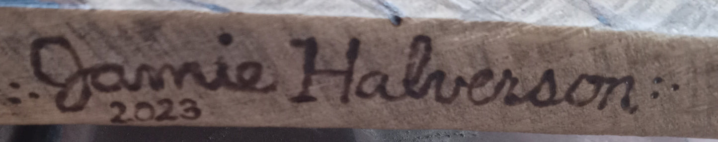 Florence Scovel Hand Burned Barn Board 12" x 6"