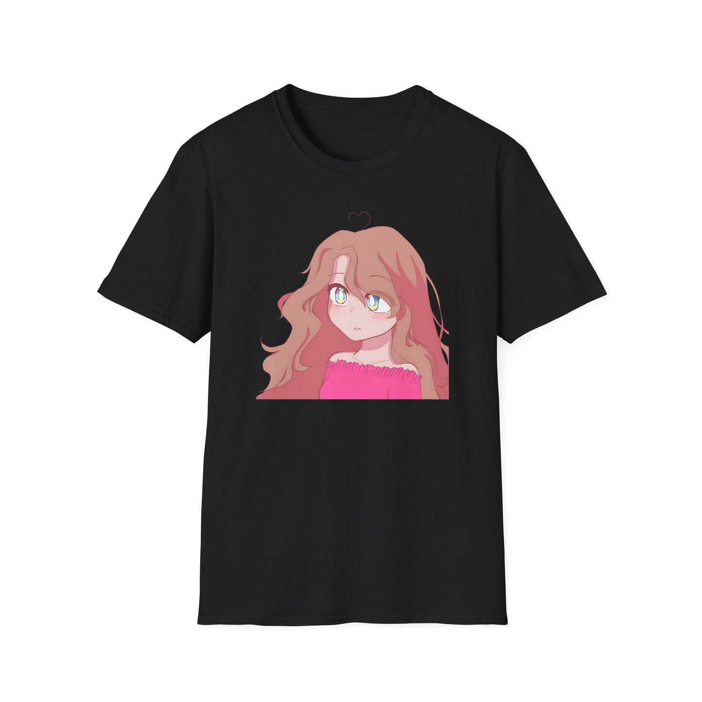 Ava - Anime Girl Graphic T-Shirt, Cute Casual Tee, Stylish Gift for Her, Cartoon Apparel, Unisex Softstyle Shirt