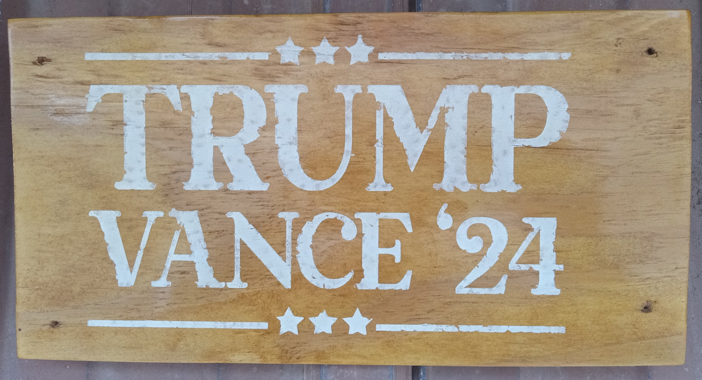 Trump Vance '24 - Plywood Sign 7" x 14"