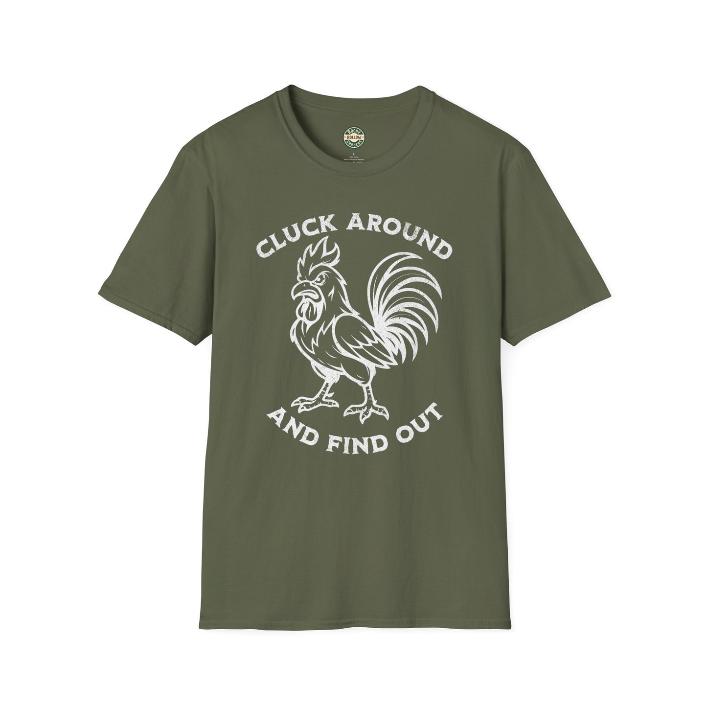 "Cluck Around and Find Out" Funny Rooster T-Shirt, Gift for Farmers, Poultry Lovers, Casual Wear, Humor Shirt