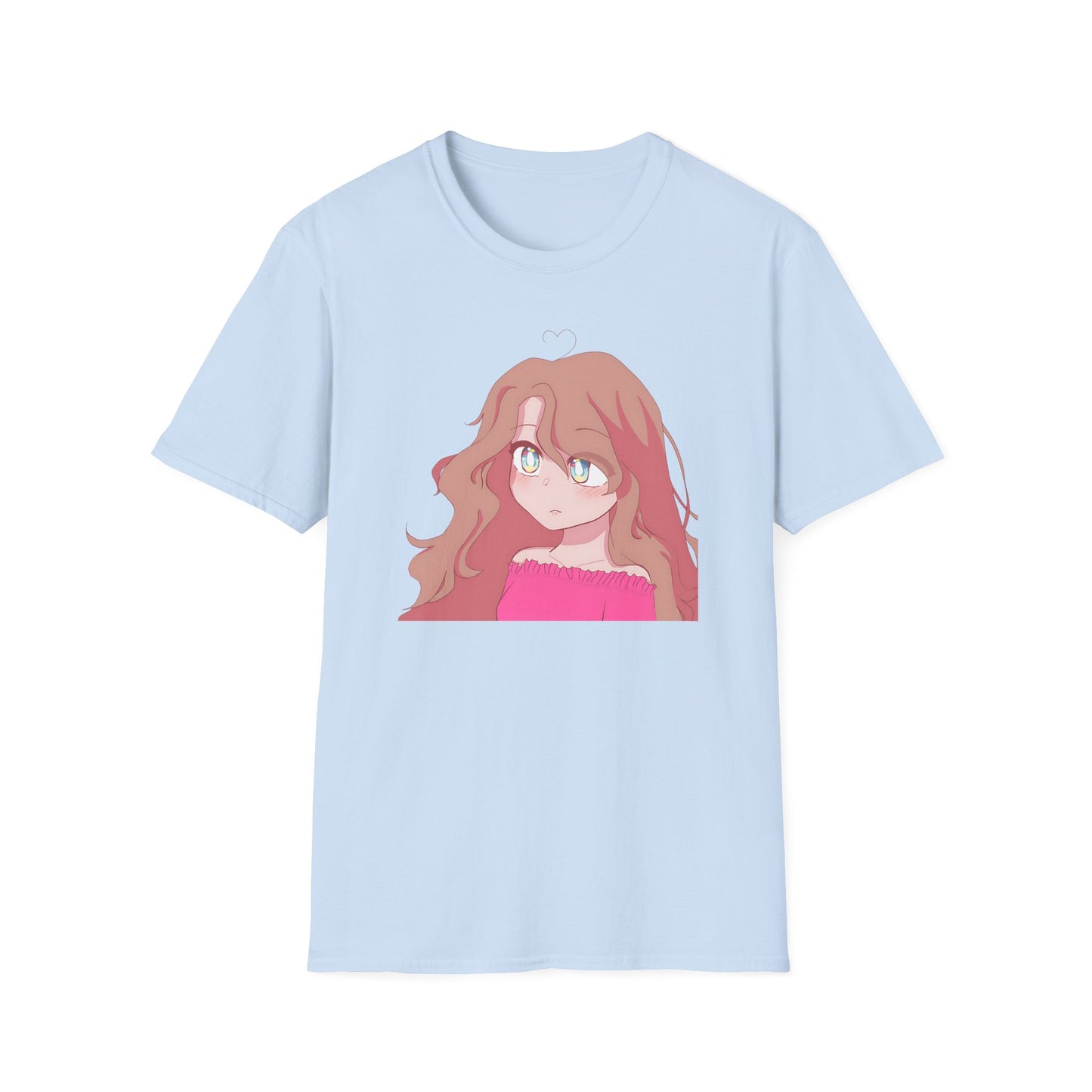Ava - Anime Girl Graphic T-Shirt, Cute Casual Tee, Stylish Gift for Her, Cartoon Apparel, Unisex Softstyle Shirt