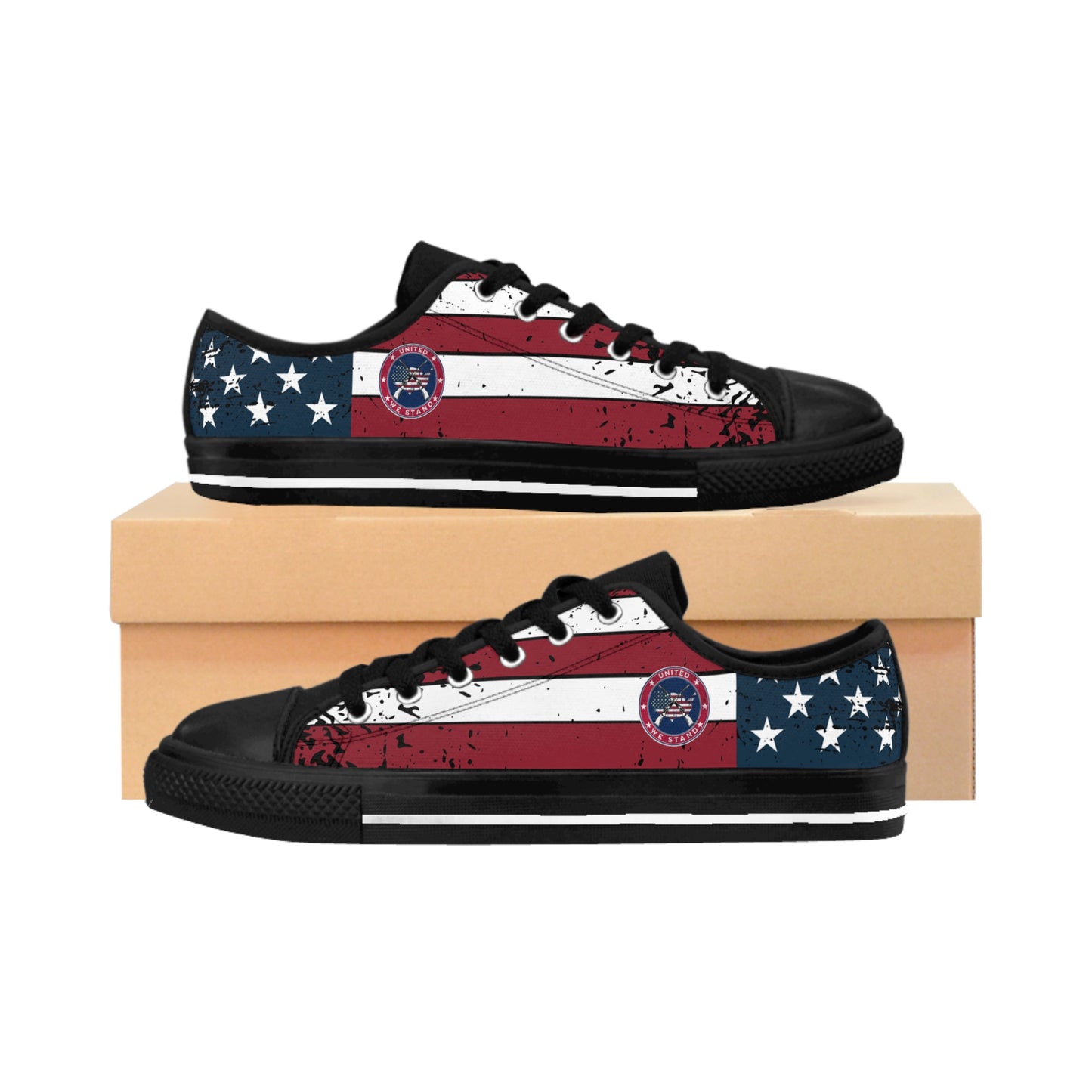 Patriotic "United We Stand" Men's Sneakers