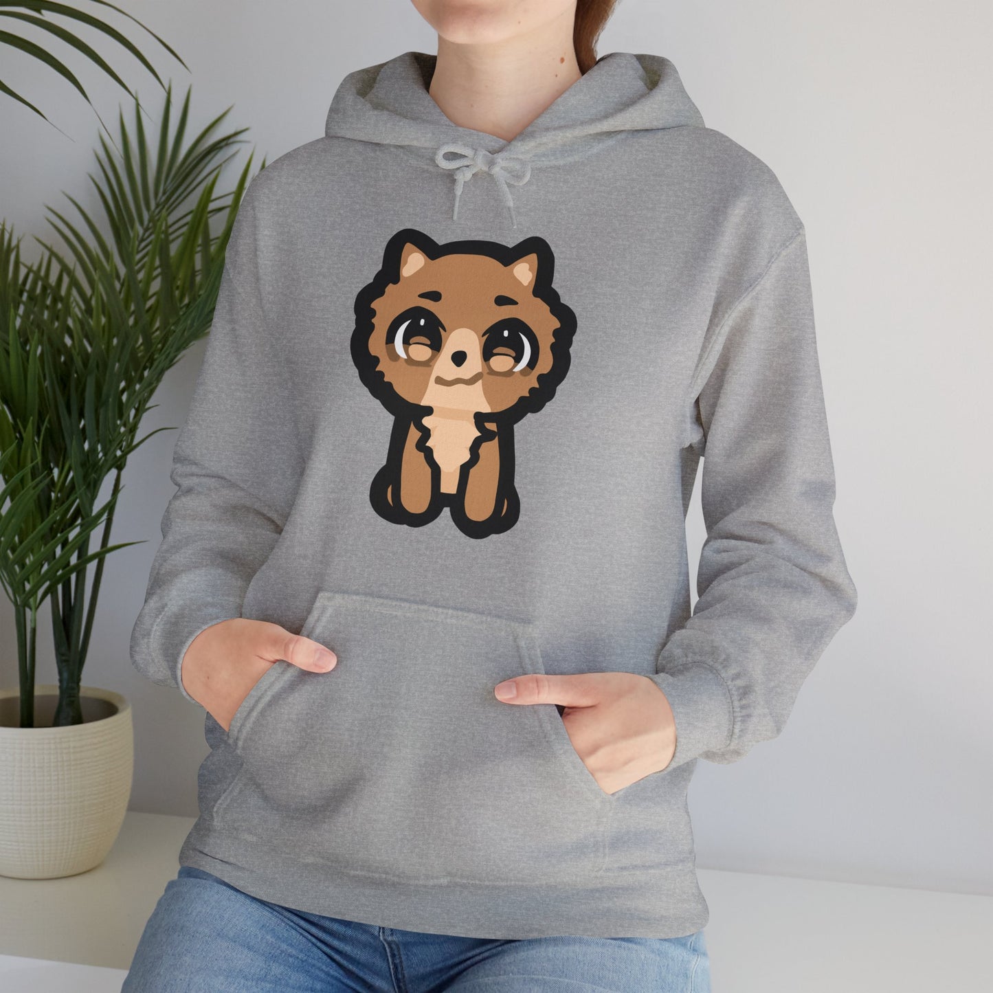 Pomeranian - Anime Character Unisex Heavy Blend™ Hooded Sweatshirt - Cozy, Cute, Casual Streetwear, Perfect Gift for Anime Lovers, Hoodies for Fall