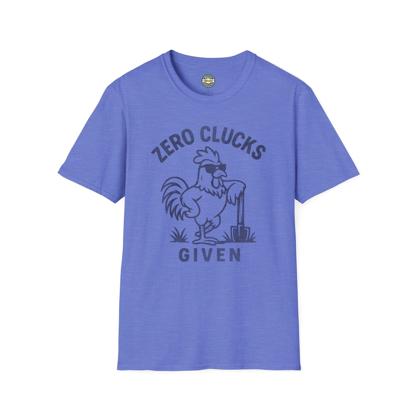 "Zero Clucks Given" Tee, Funny Rooster T-Shirt, Unisex Humor Shirt, Gift for Farmers, Casual Everyday Wear, Farm Life Apparel