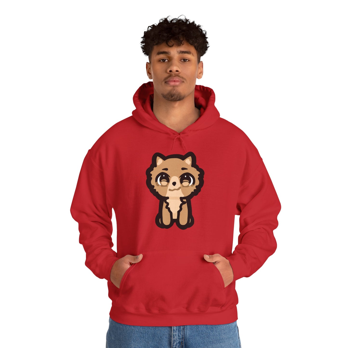 Pomeranian - Anime Character Unisex Heavy Blend™ Hooded Sweatshirt - Cozy, Cute, Casual Streetwear, Perfect Gift for Anime Lovers, Hoodies for Fall