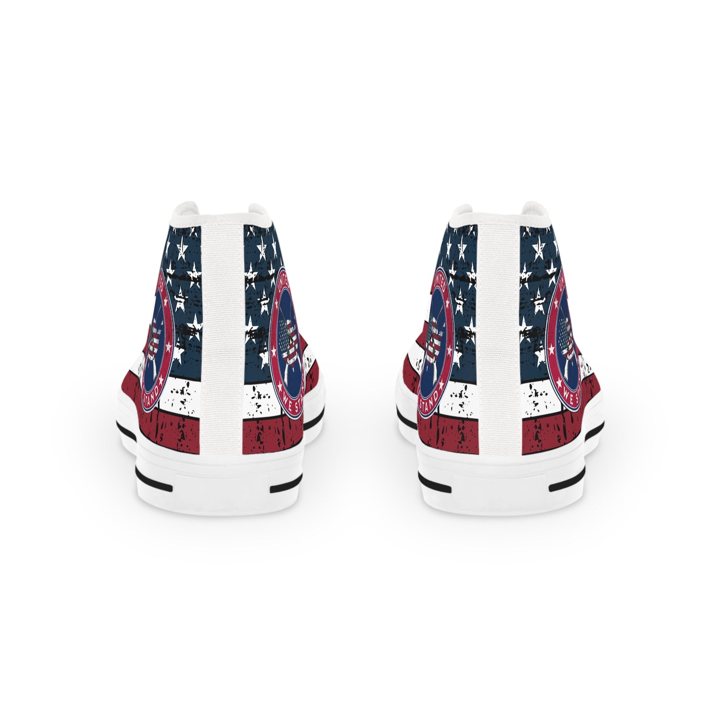 Patriotic "United We Stand" Men's High Top Sneakers