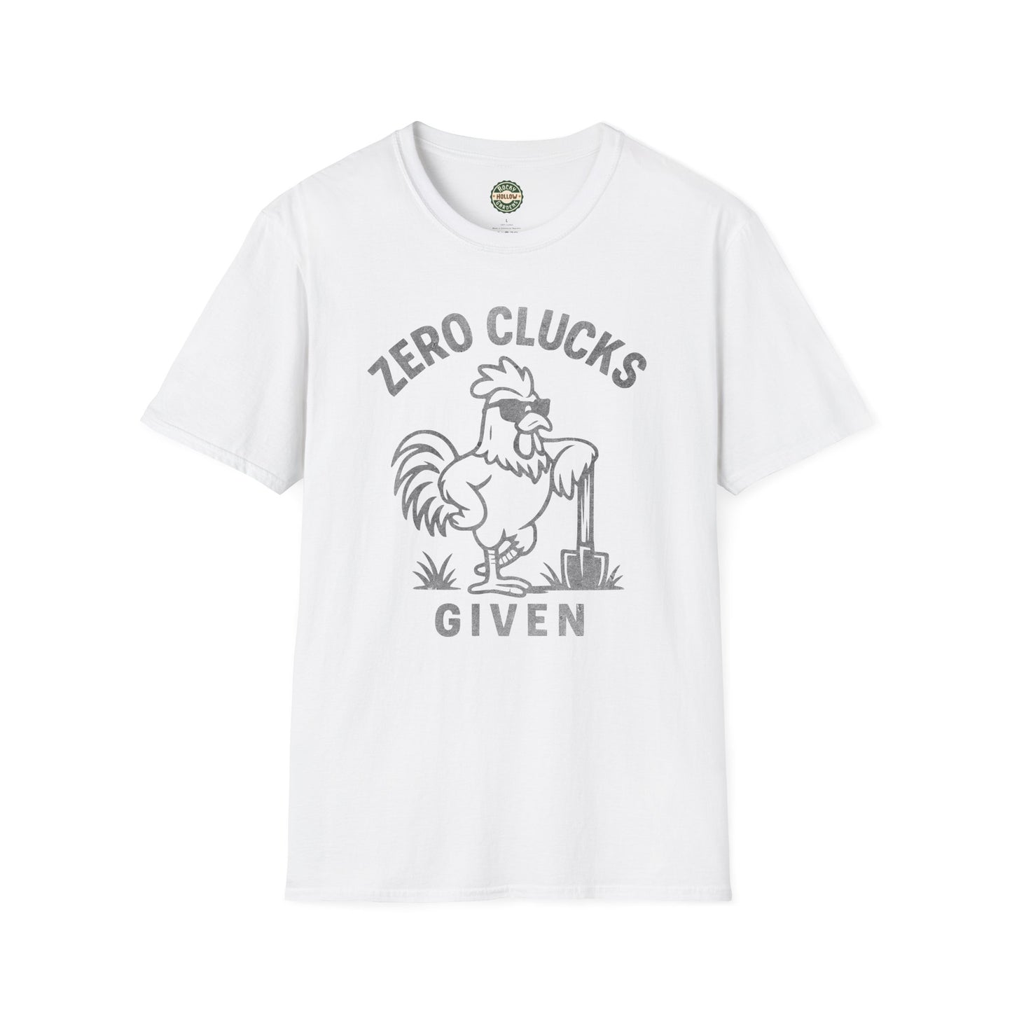 "Zero Clucks Given" Tee, Funny Rooster T-Shirt, Unisex Humor Shirt, Gift for Farmers, Casual Everyday Wear, Farm Life Apparel