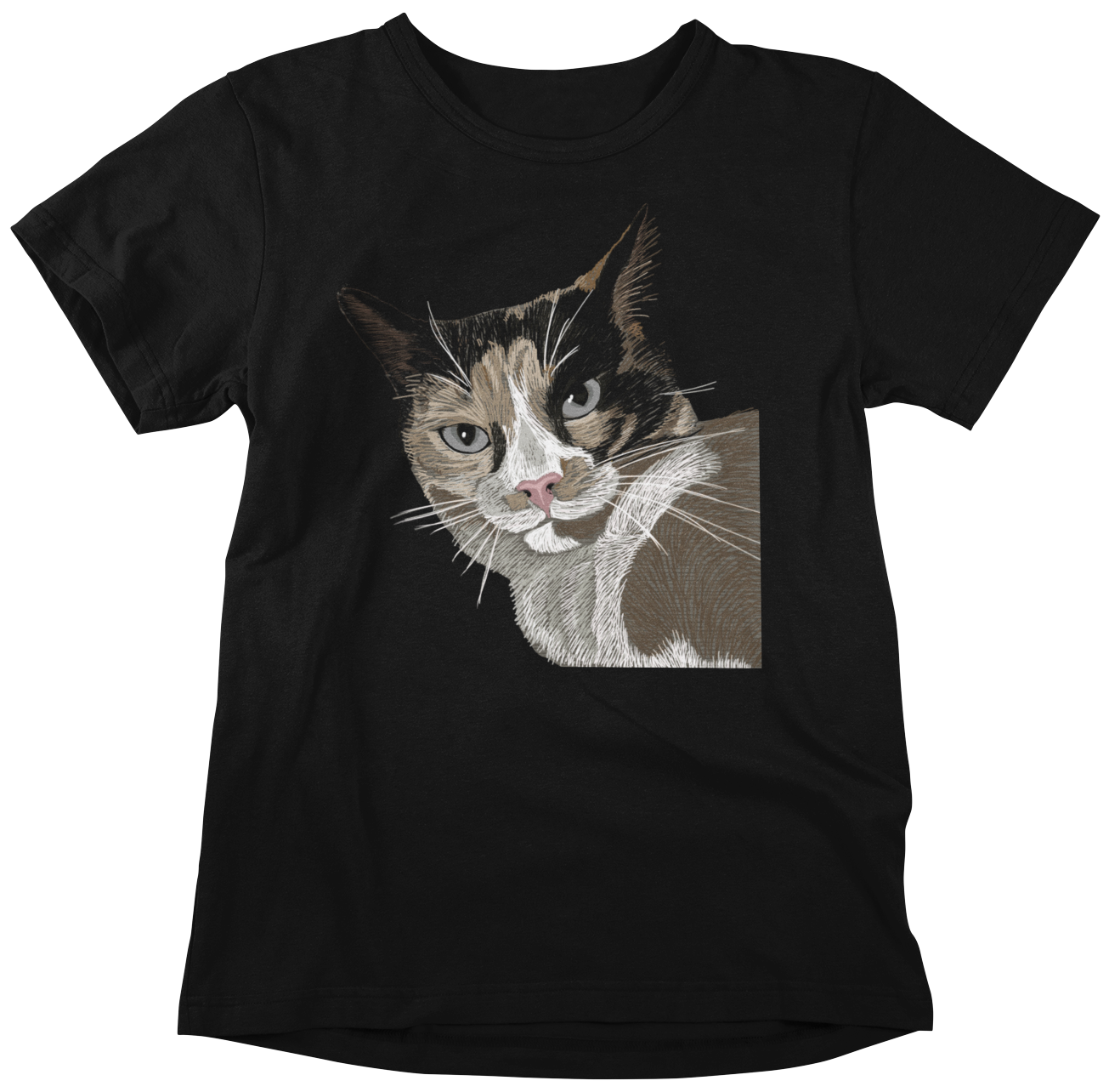 "Not Amused" Jamie's Hand-Drawn Cat Collection Unisex Soft-style T-Shirt