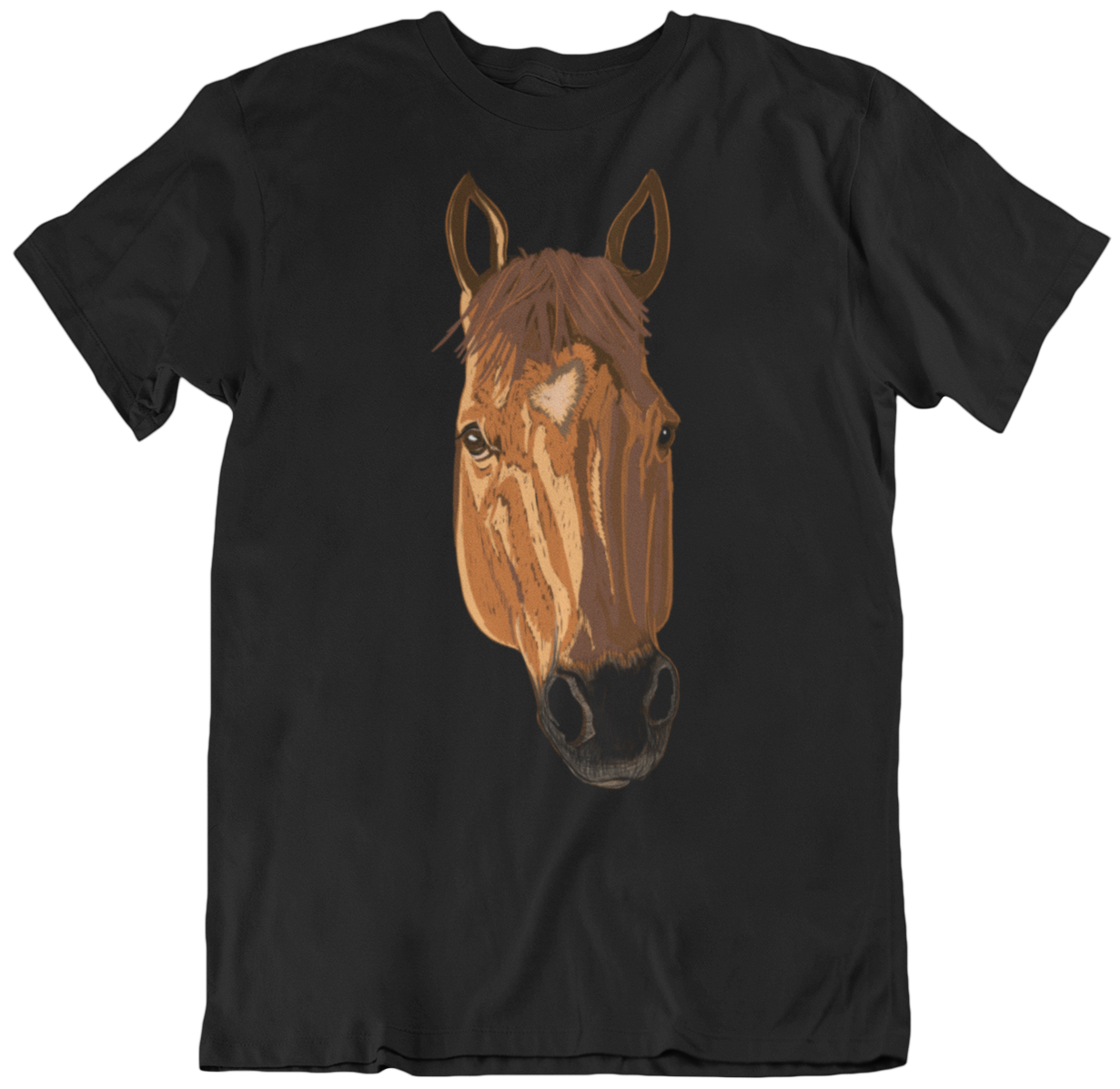 "Long Face, Big Heart" from Jamie's Hand-Drawn Horse Collection Unisex Soft-style T-Shirt