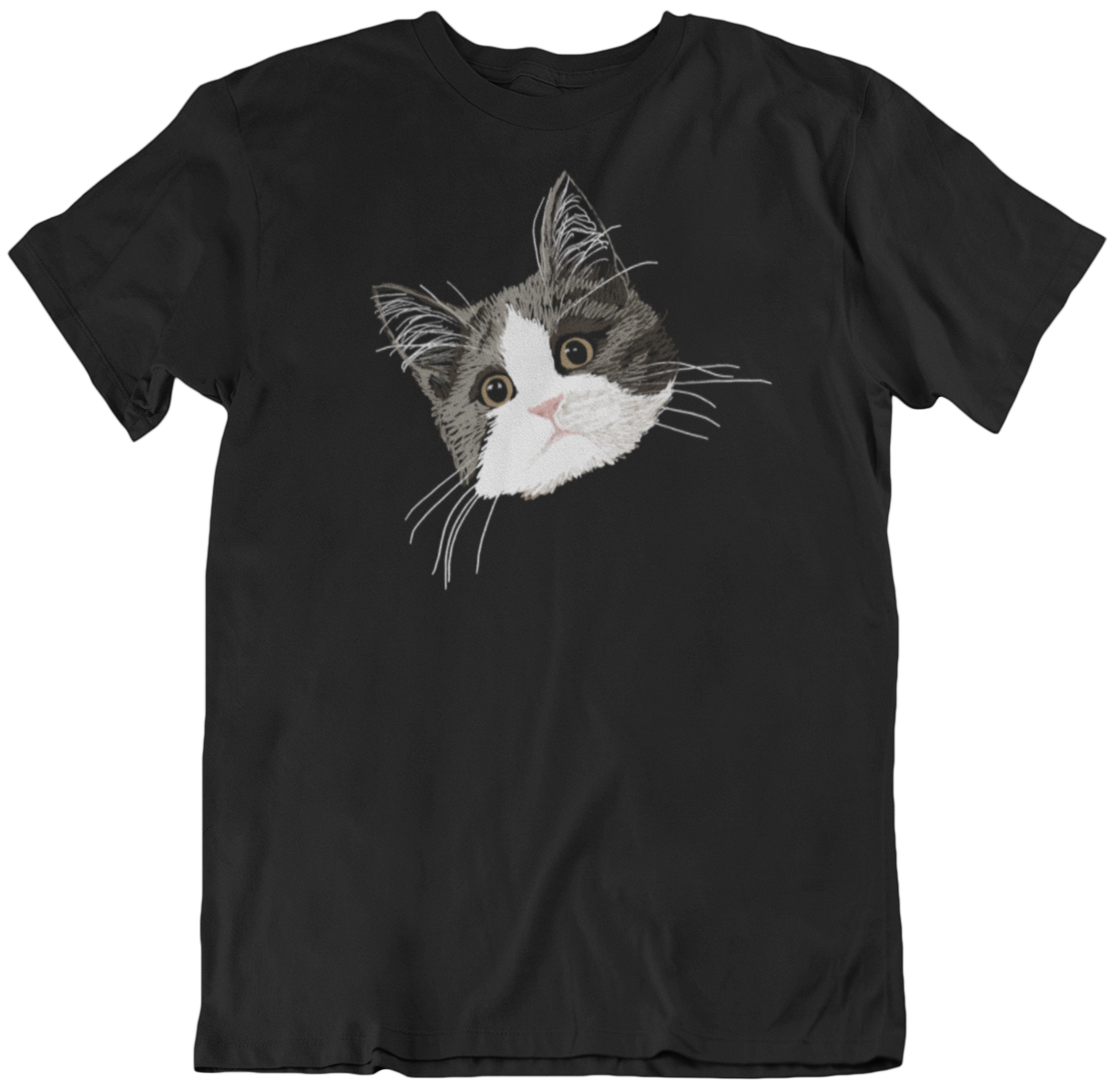 "Royal Shark Mode" from Jamie's Hand-Drawn Cat Collection Unisex Soft-style T-Shirt