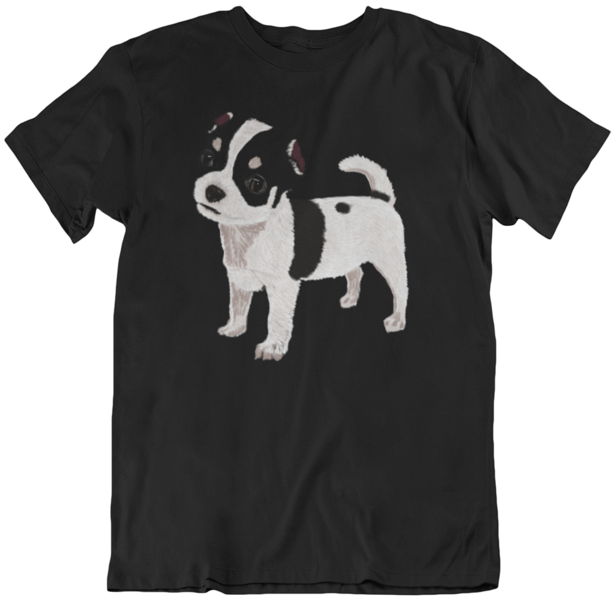 "Chihuahua Pup" from Jamie's Hand-Drawn Dog Collection Unisex Soft-style T-Shirt