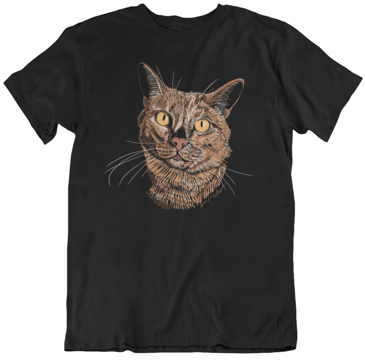 "Ginger Cat" from Jamie's Hand-Drawn Cat Collection Unisex Soft-style T-Shirt
