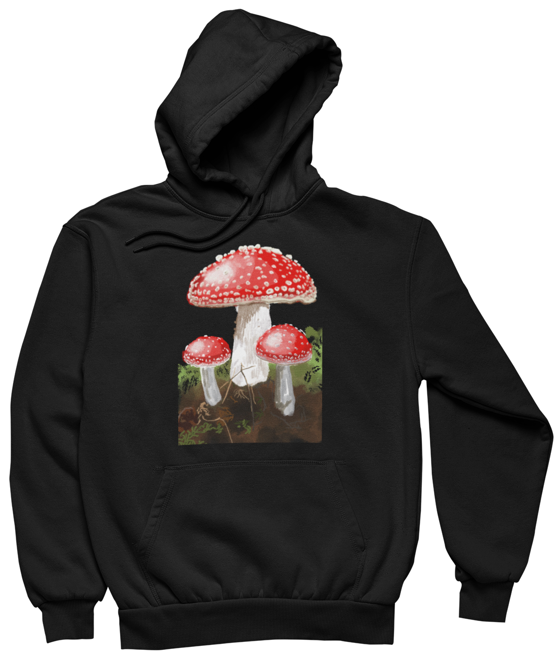 "Amanitas" from Jamie's Hand-Drawn Mushroom Collection Unisex Hoodie
