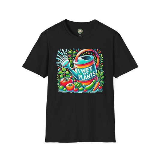 "I Wet My Plants"  Unisex Soft-style Gardening T-Shirt