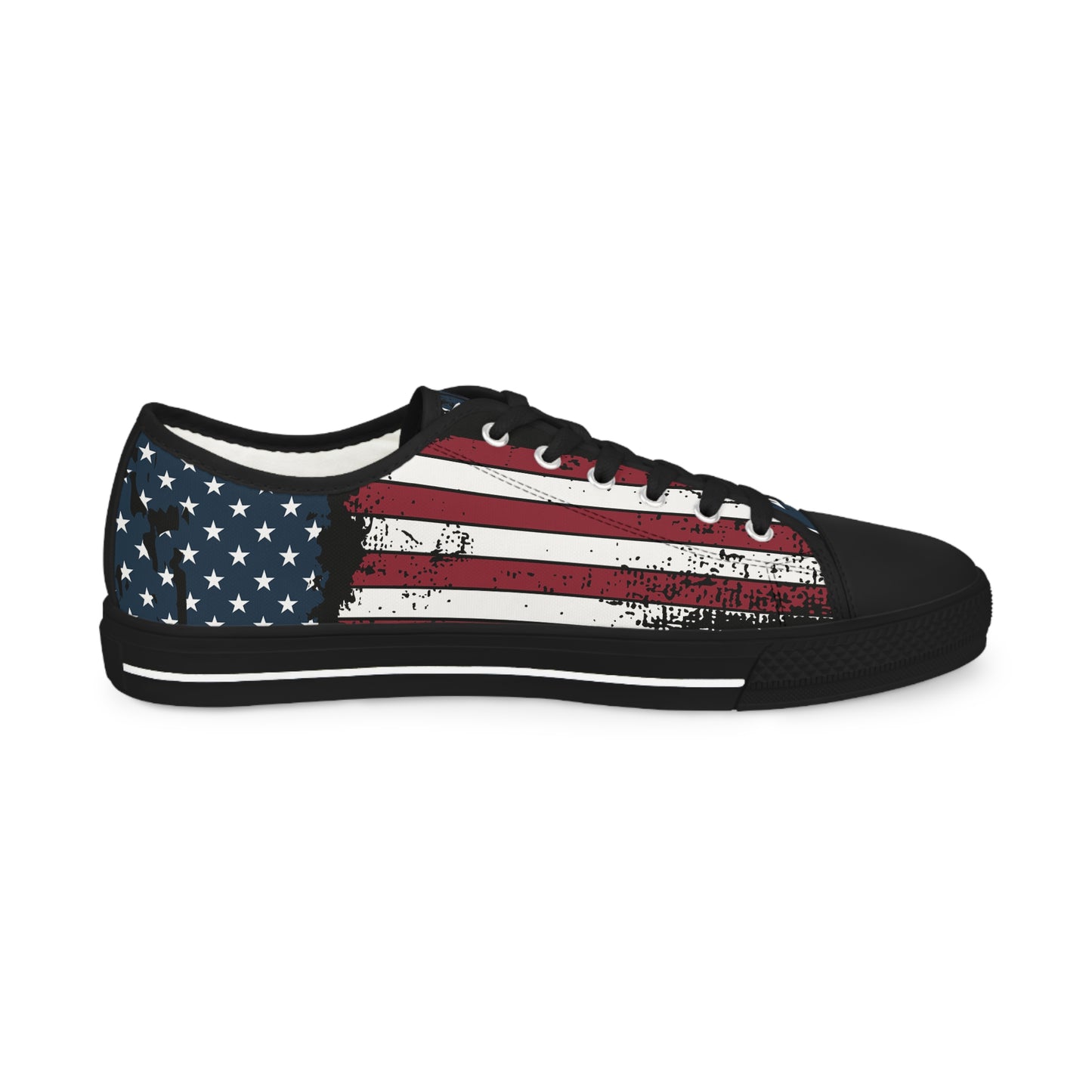 Patriotic "United We Stand" Men's Low Top Sneakers
