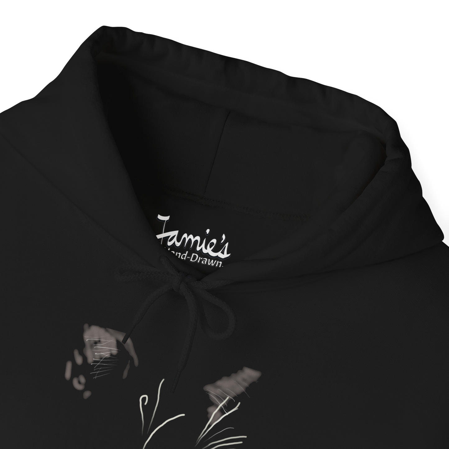 Jamie's Hand-Drawn "Sister Cat" Cat Collection Heavy Blend Hoodie Unisex
