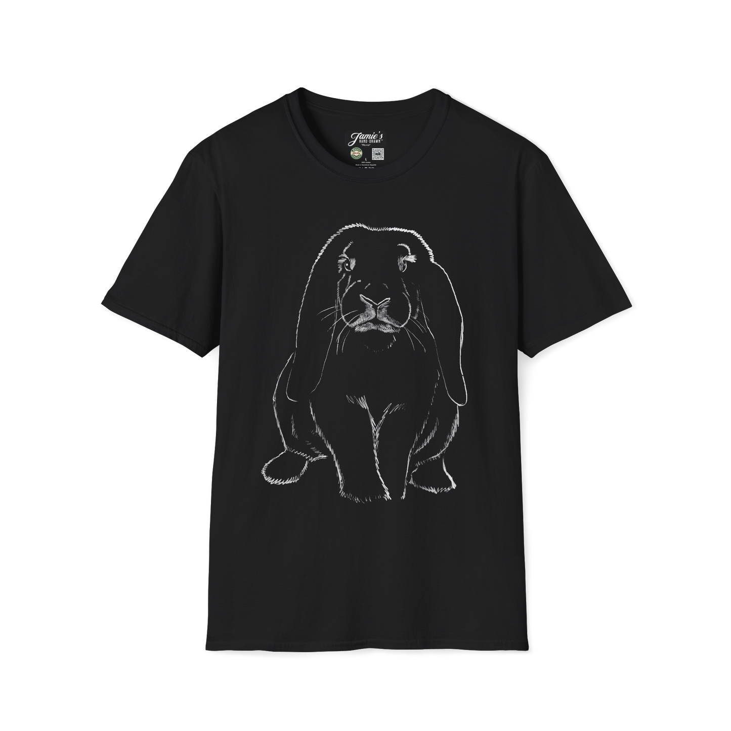 "Big Lop" Jamie's Hand-Drawn Rabbit Collection Unisex Soft-style T-Shirt