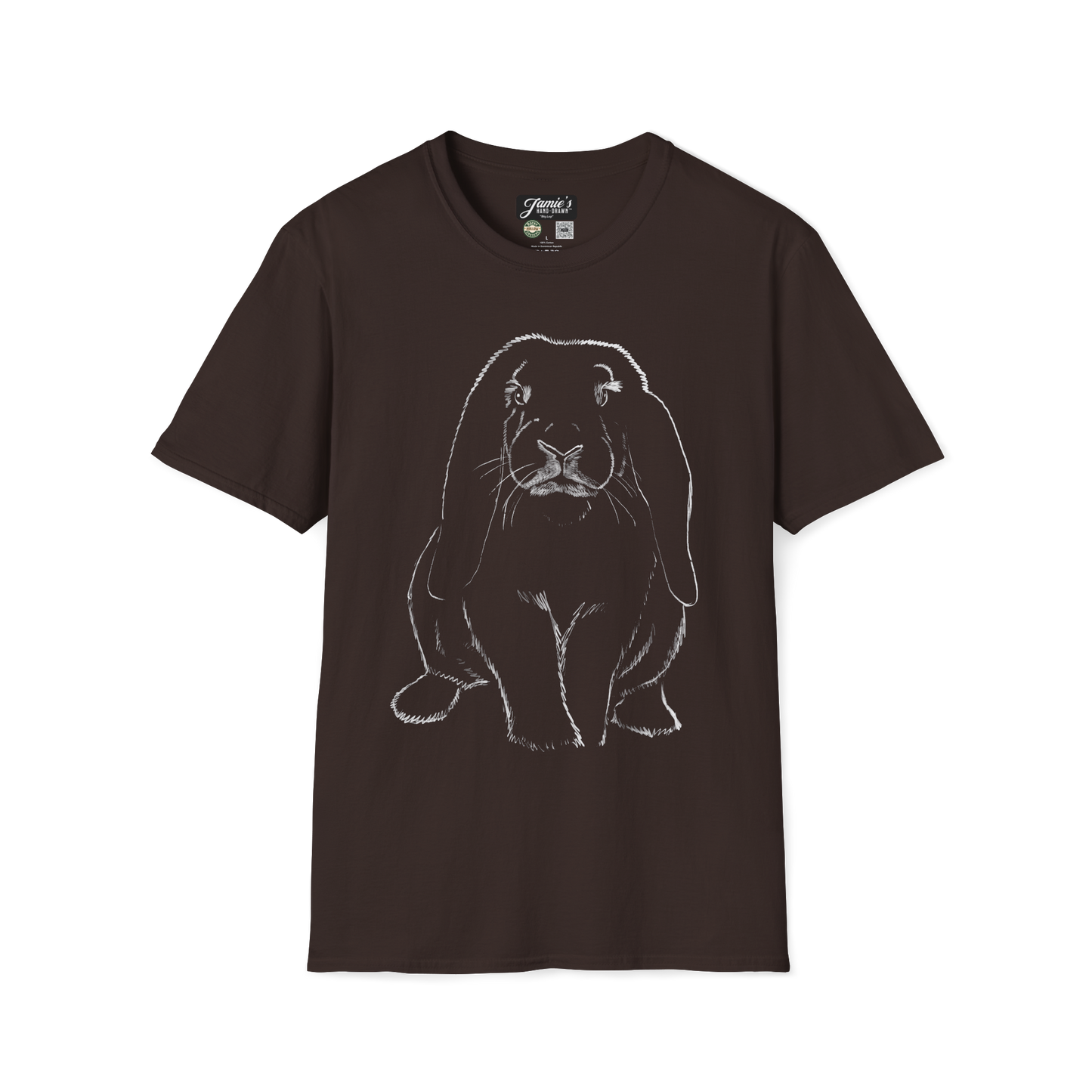 "Big Lop" Jamie's Hand-Drawn Rabbit Collection Unisex Soft-style T-Shirt