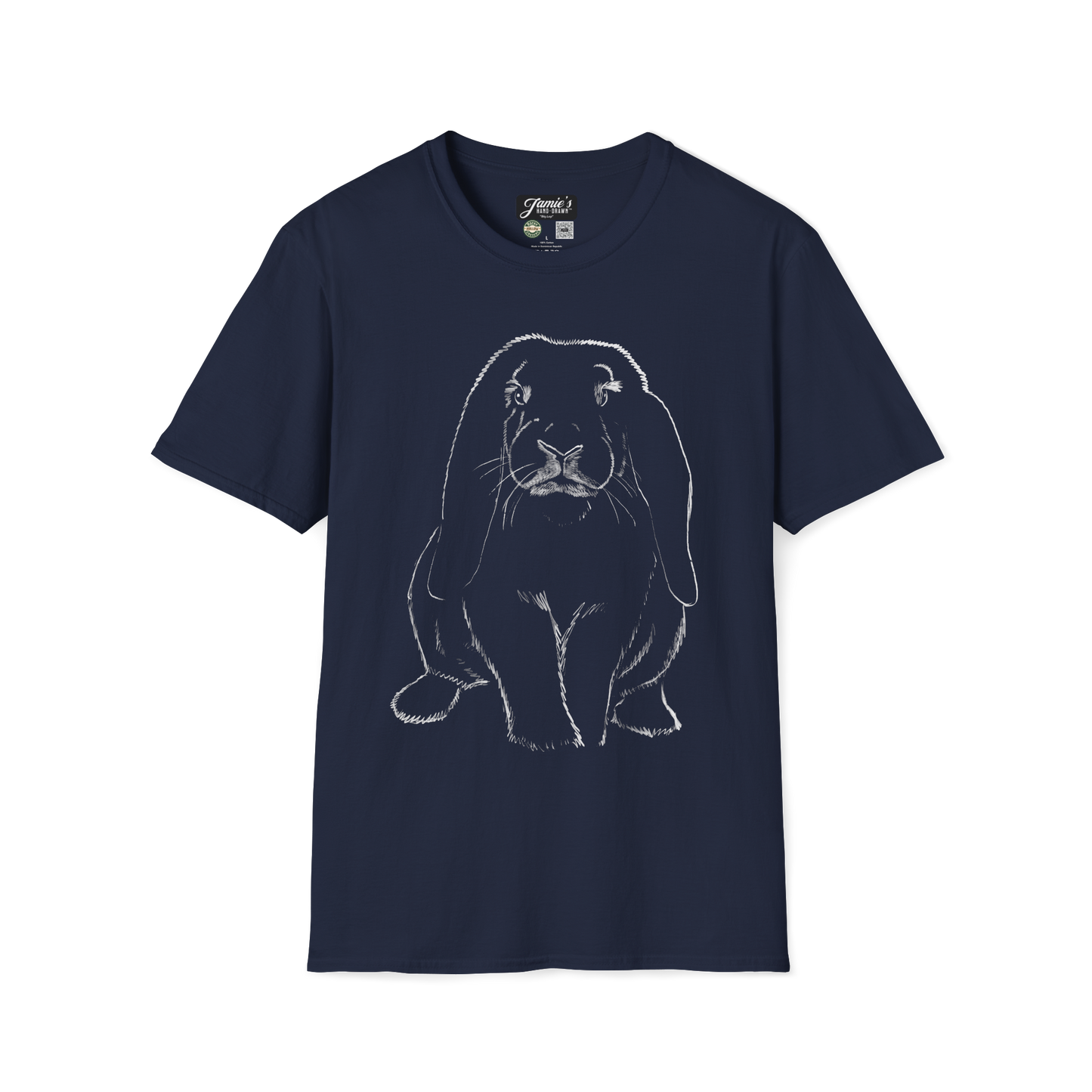 "Big Lop" Jamie's Hand-Drawn Rabbit Collection Unisex Soft-style T-Shirt