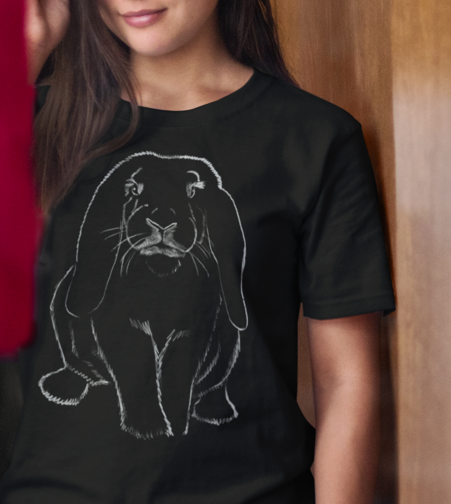 "Big Lop" Jamie's Hand-Drawn Rabbit Collection Unisex Soft-style T-Shirt