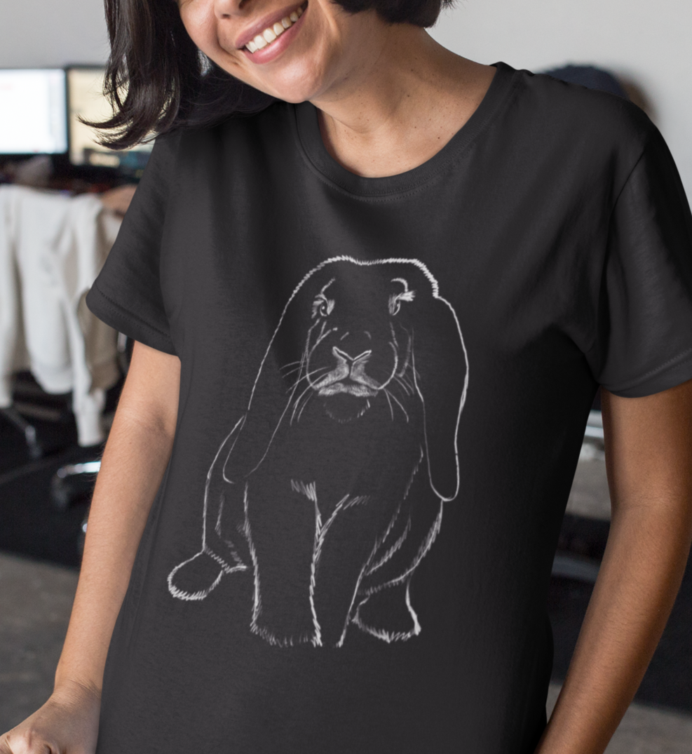 "Big Lop" Jamie's Hand-Drawn Rabbit Collection Unisex Soft-style T-Shirt
