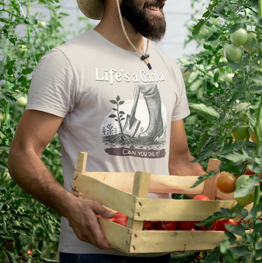Life's a Garden - Can You Dig It? Unisex Soft-style Gardening T-Shirt