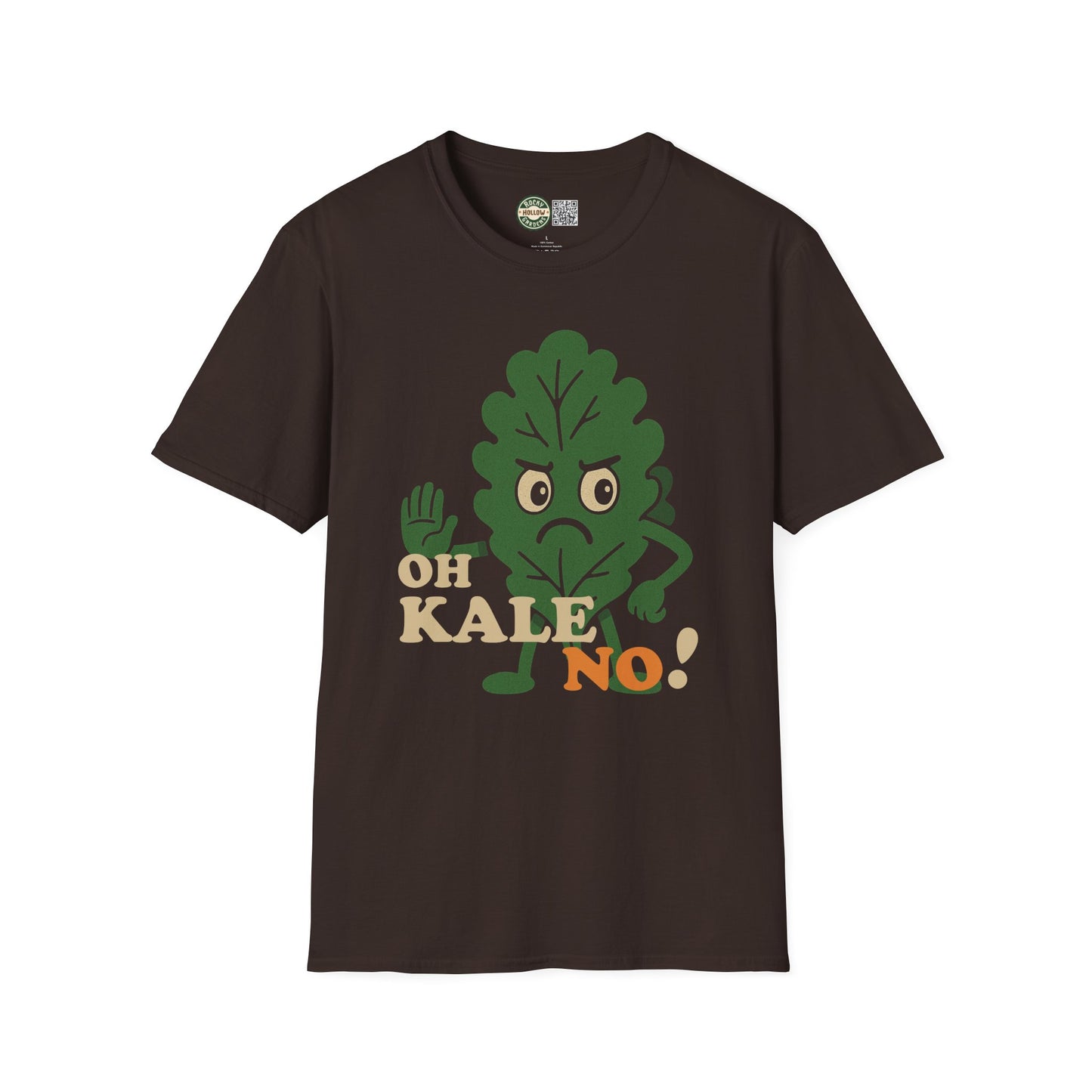 "Oh Kale No" Funny Kale Unisex Softstyle T-Shirt | Perfect Gift for Vegans & Foodies | Casual Wear for All Occasions | Humor Tee