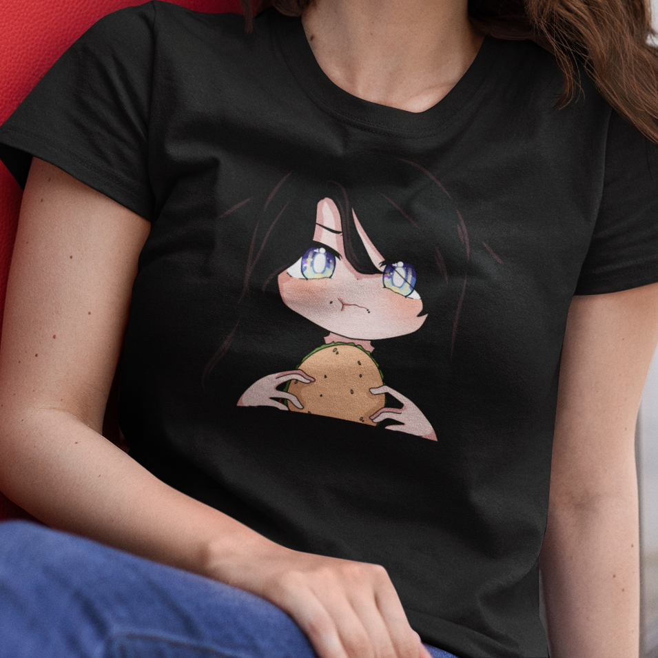 Little Ruby - Cute wolf girl T-Shirt | Anime Style, Softstyle Tee, Gift for Gamers, Cartoon Shirt, Kawaii Apparel