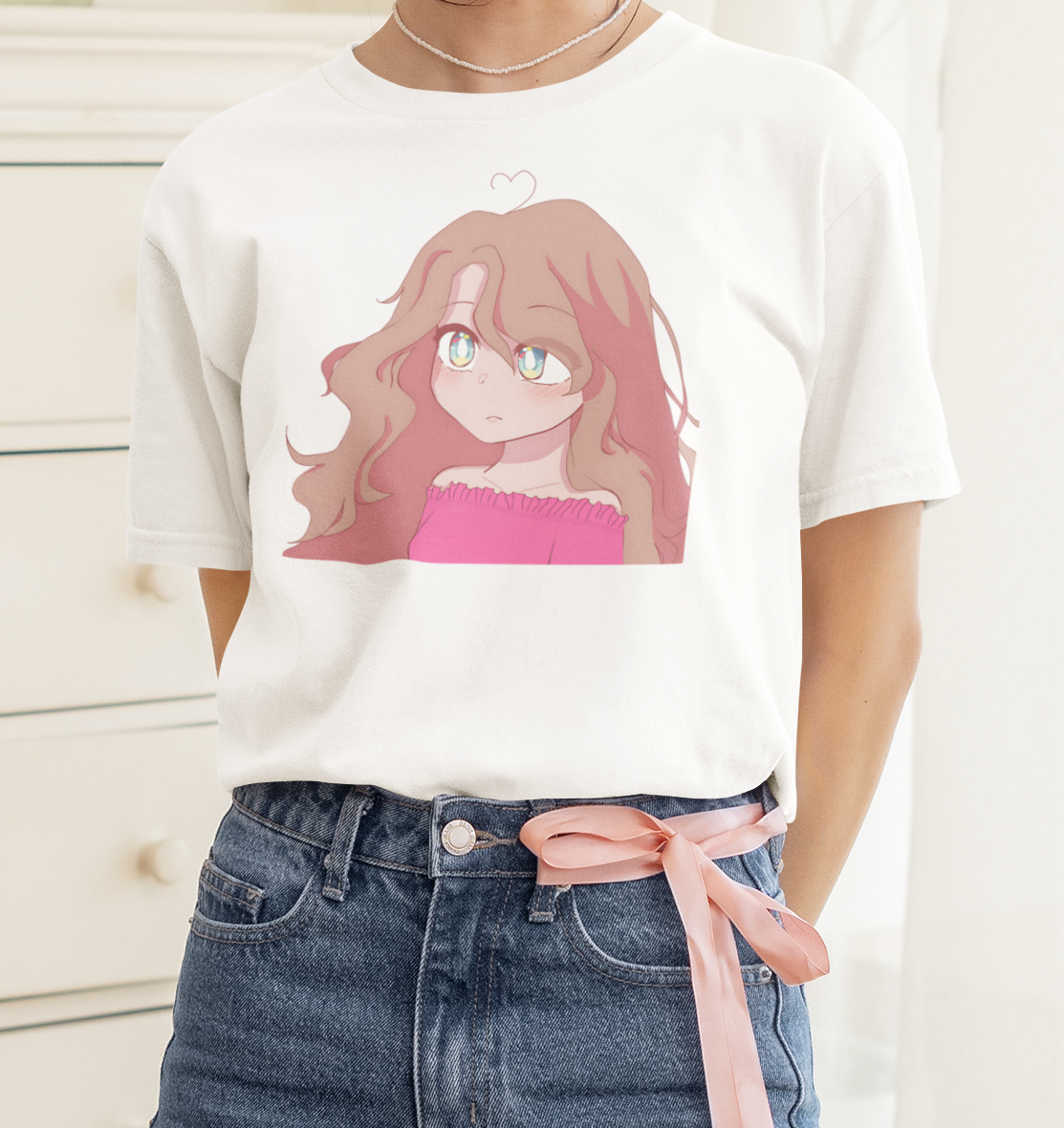 Ava - Anime Girl Graphic T-Shirt, Cute Casual Tee, Stylish Gift for Her, Cartoon Apparel, Unisex Softstyle Shirt