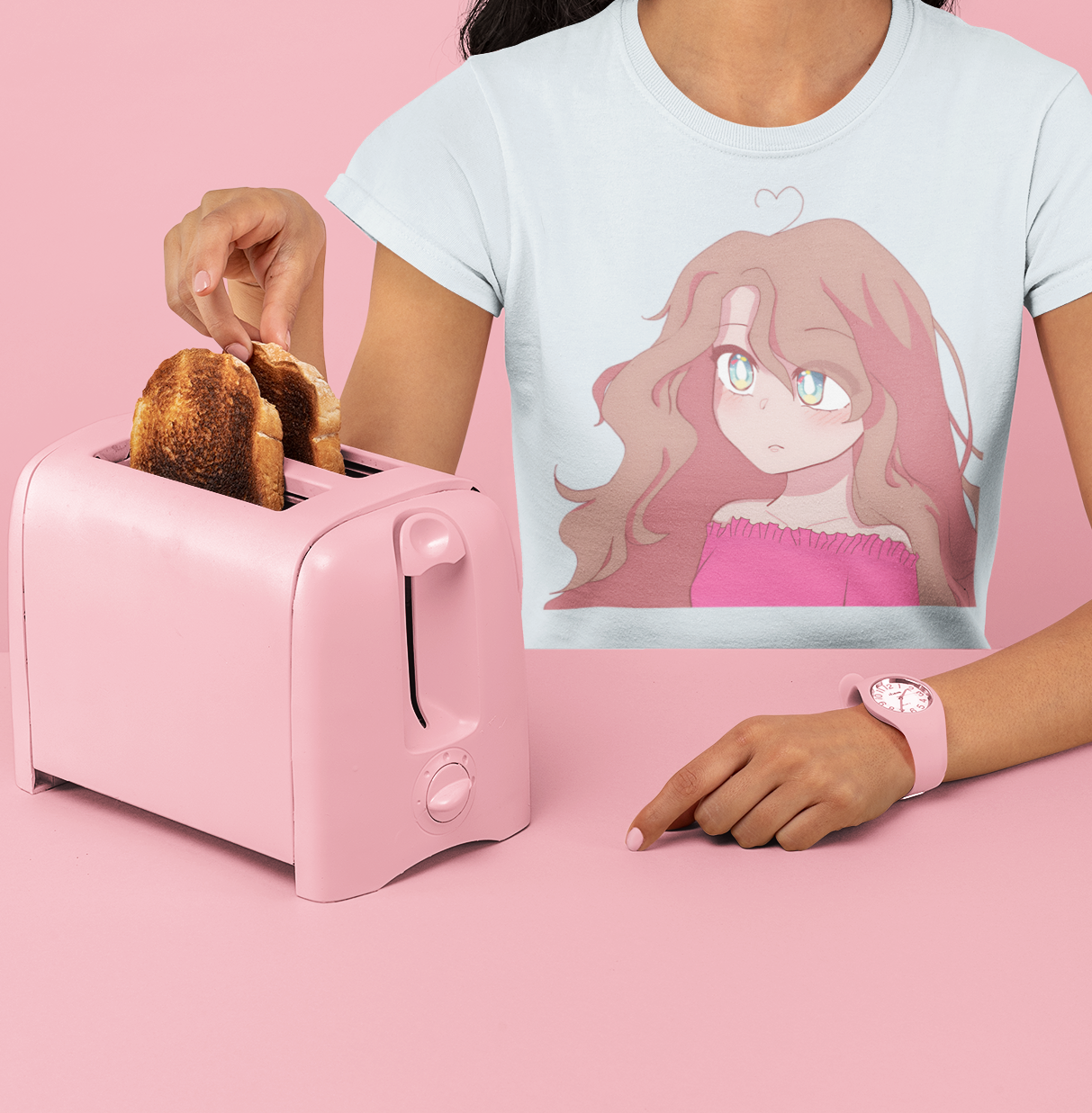 Ava - Anime Girl Graphic T-Shirt, Cute Casual Tee, Stylish Gift for Her, Cartoon Apparel, Unisex Softstyle Shirt