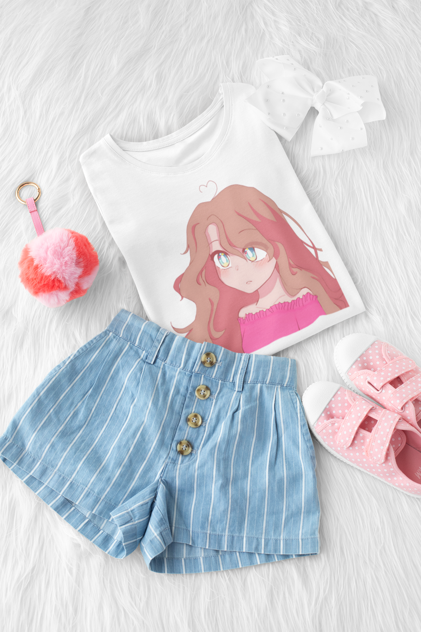 Ava - Anime Girl Graphic T-Shirt, Cute Casual Tee, Stylish Gift for Her, Cartoon Apparel, Unisex Softstyle Shirt