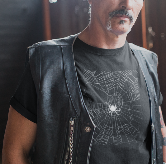 "Spider's Web" from Jamie's Hand-Drawn spider Collection Unisex Soft-style T-Shirt