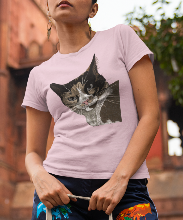 "Not Amused" Jamie's Hand-Drawn Cat Collection Unisex Soft-style T-Shirt