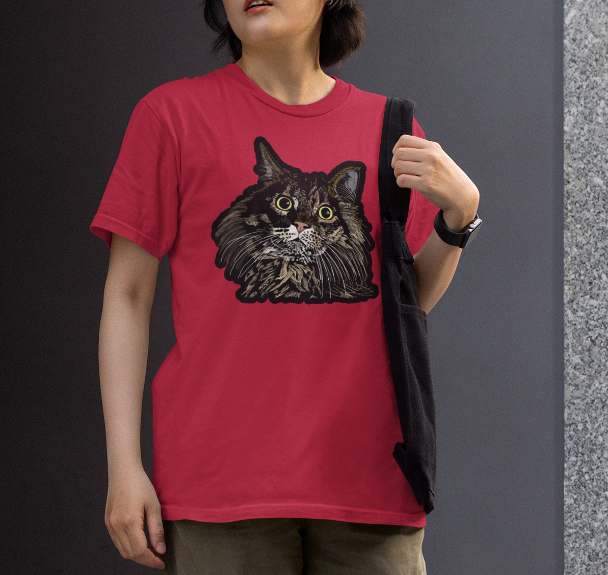 "Cat Mane" from Jamie's Hand-Drawn Cat Collection Unisex Soft-style T-Shirt