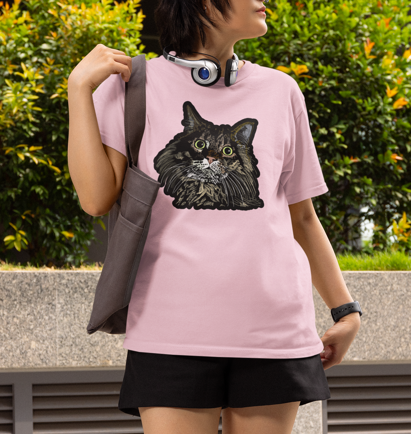 "Cat Mane" from Jamie's Hand-Drawn Cat Collection Unisex Soft-style T-Shirt