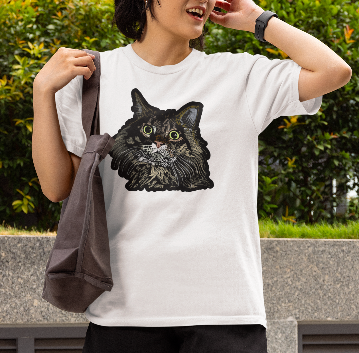 "Cat Mane" from Jamie's Hand-Drawn Cat Collection Unisex Soft-style T-Shirt