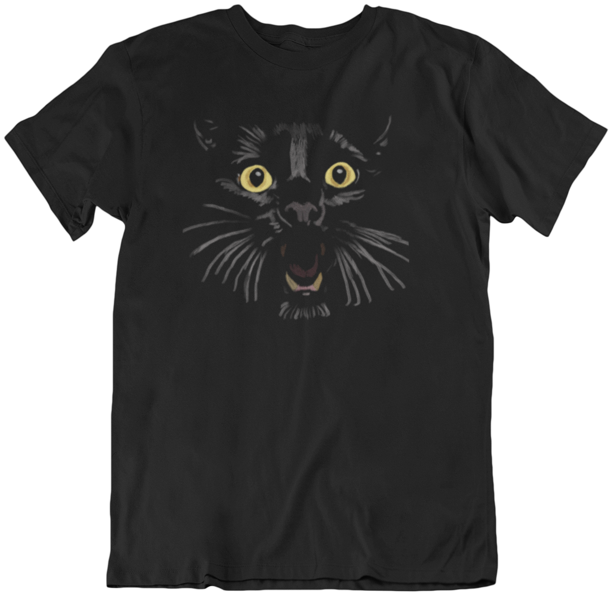 "Toothy Cat" from Jamie's Hand-Drawn Cat Collection Unisex Soft-style T-Shirt