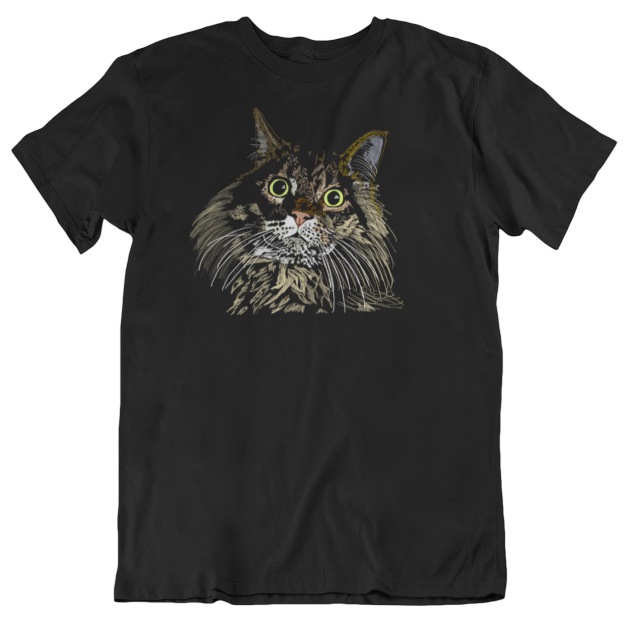"Cat Mane" from Jamie's Hand-Drawn Cat Collection Unisex Soft-style T-Shirt