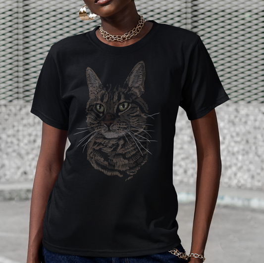 "Joshua's Cat" from Jamie's Hand-Drawn Cat Collection Unisex Soft-style T-Shirt