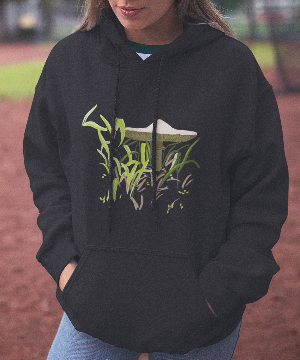 "Brown Mushroom" from Jamie's Hand-Drawn Mushroom Collection Unisex Hoodie