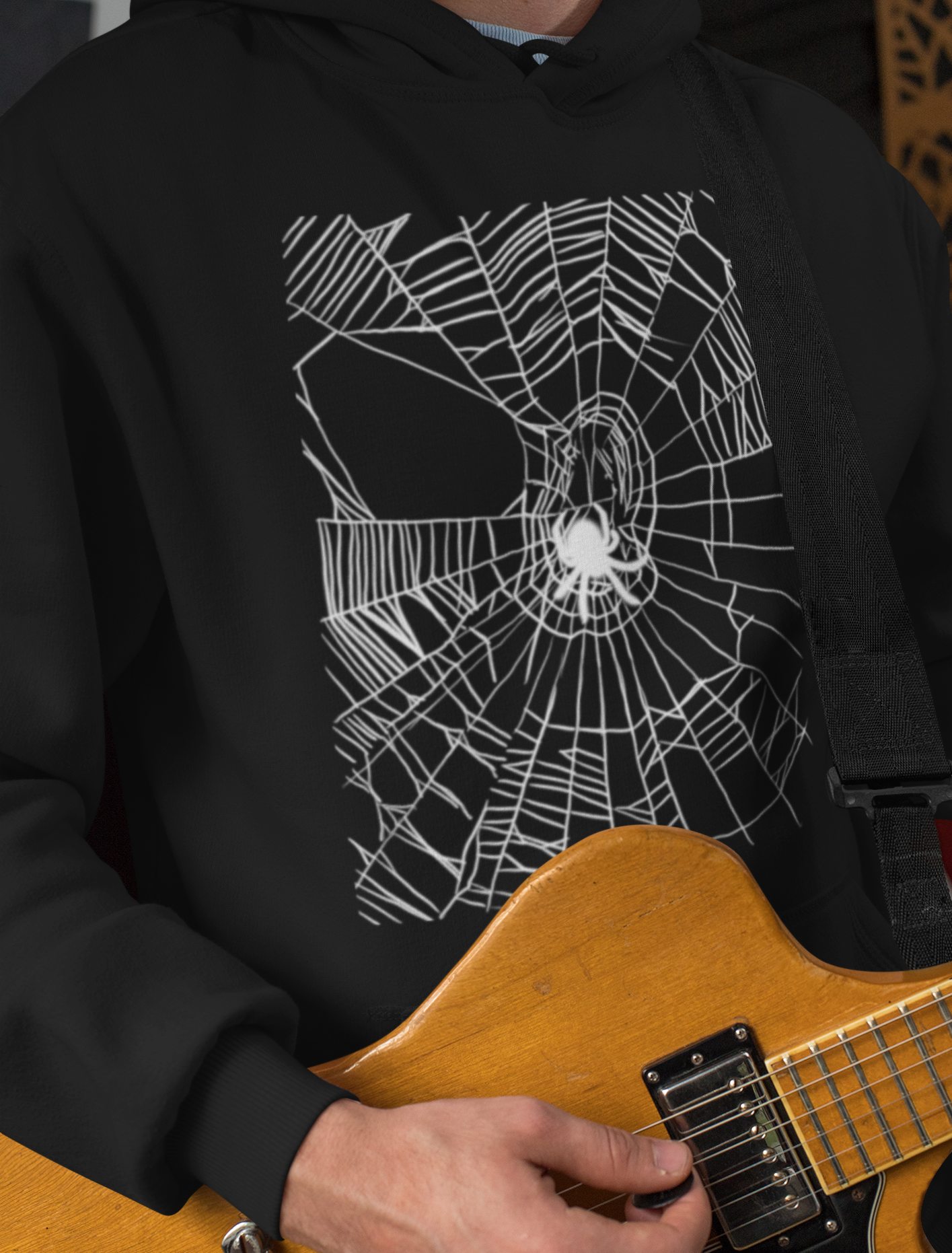 "Spider's Web" from Jamie's Hand-Drawn Spider Collection Unisex Hoodie