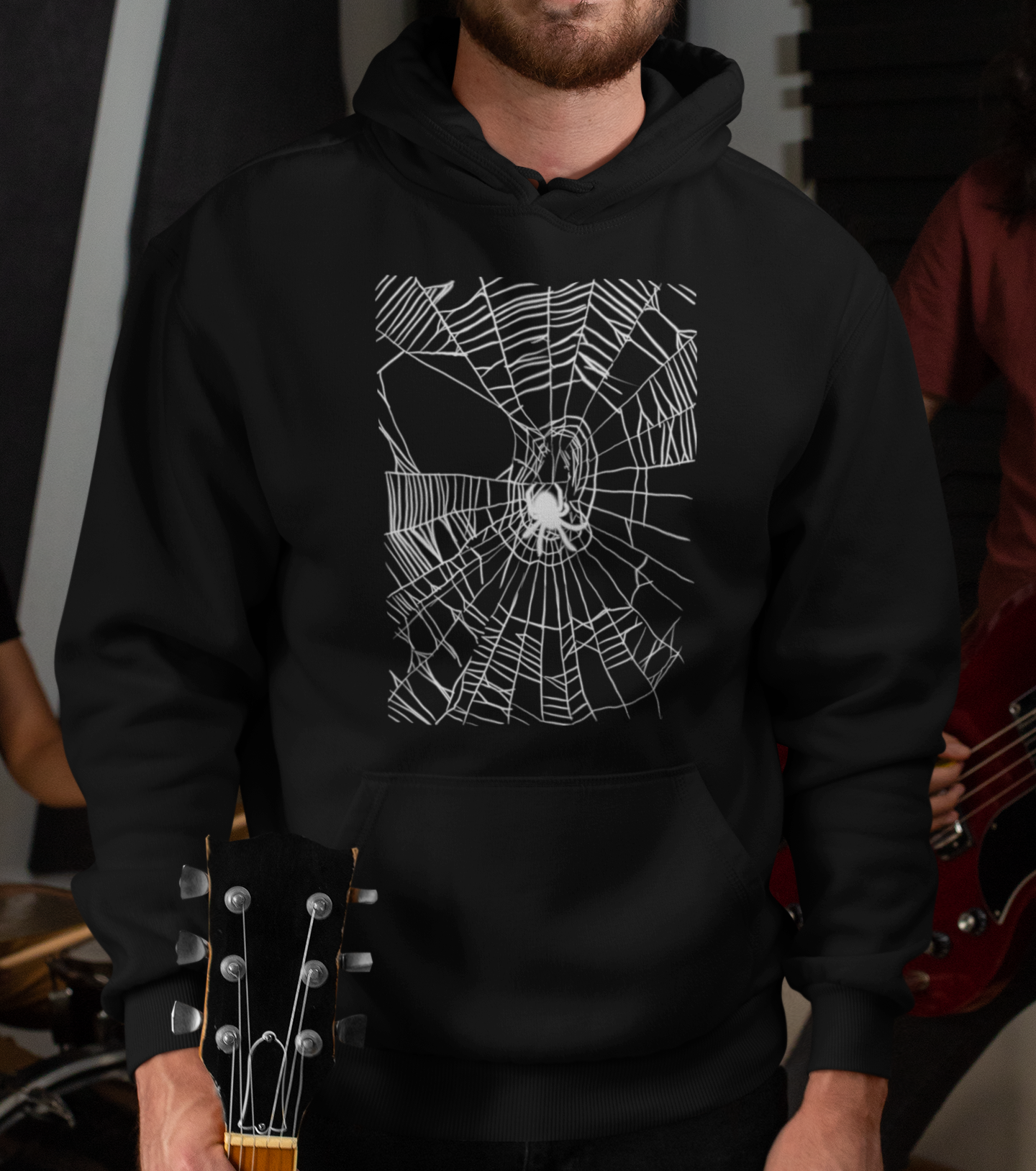 "Spider's Web" from Jamie's Hand-Drawn Spider Collection Unisex Hoodie