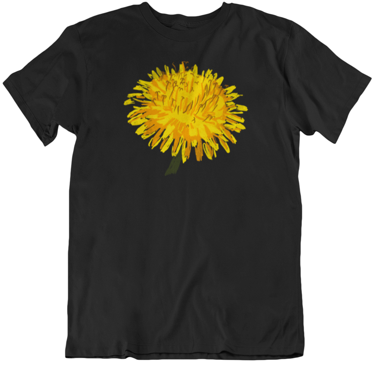 "Dandelion Top" from Jamie's Hand-Drawn Floral Collection Unisex Soft-style T-Shirt