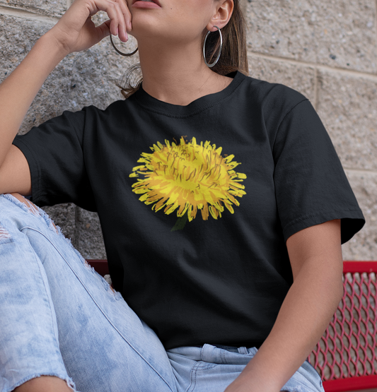 "Dandelion Top" from Jamie's Hand-Drawn Floral Collection Unisex Soft-style T-Shirt