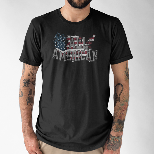 "All American" Patriotic Unisex Soft-style T-Shirt