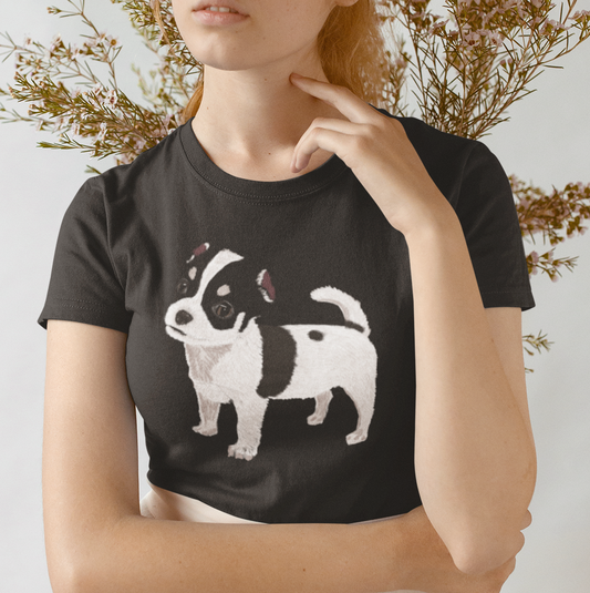 "Chihuahua Pup" from Jamie's Hand-Drawn Dog Collection Unisex Soft-style T-Shirt