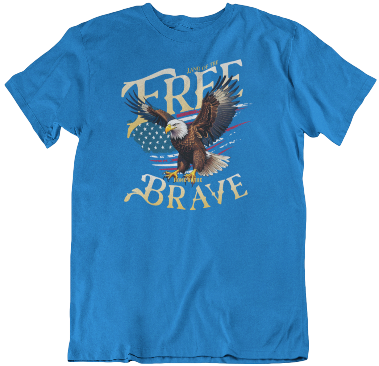 "Land of the Free, Home of the Brave" Patriotic Unisex Soft-style T-Shirt